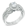 Thumbnail Image 2 of Previously Owned - Vera Wang Love Collection 1 CT. T.W. Oval Diamond Loose Braid Engagement Ring in 14K White Gold