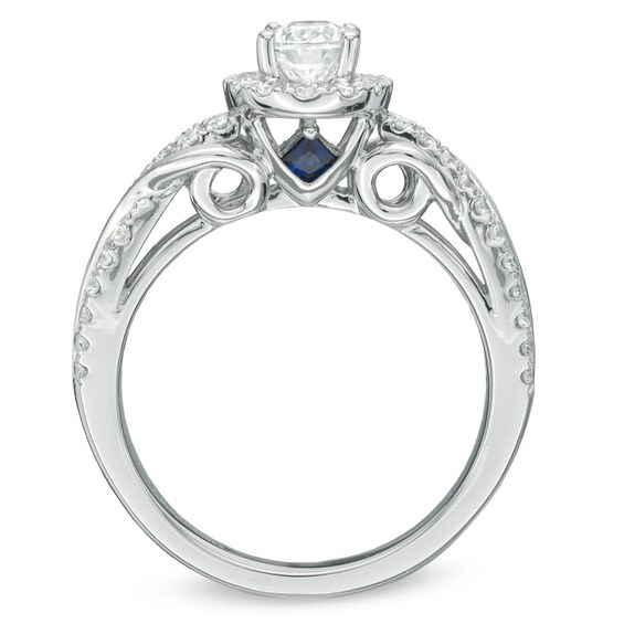 Previously Owned - Vera Wang Love Collection 1 CT. T.w. Oval Diamond Loose Braid Engagement Ring in 14K White Gold
