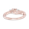 Thumbnail Image 3 of Previously Owned - 3/4 CT. T.W. Diamond Past Present Future® Twist Engagement Ring in 14K Rose Gold