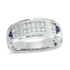 Thumbnail Image 0 of Previously Owned - Vera Wang Love Collection Men's 1/2 CT. T.W. Diamond Double Row Wedding Band in 14K White Gold