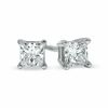 Thumbnail Image 1 of Previously Owned - 1/2 CT. T.W. Princess-Cut Diamond Solitaire Stud Earrings in 14K White Gold