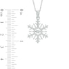 Thumbnail Image 2 of Previously Owned - 1/6 CT. T.W. Diamond Snowflake Pendant in 10K White Gold