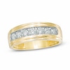 Thumbnail Image 0 of Previously Owned - Men's 3/4 CT. T.W. Diamond Seven Stone Step Edge Anniversary Band in 10K Gold