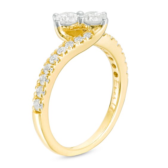 Previously Owned - Ever UsÂ® 1/2 CT. T.w. Two-Stone Diamond Bypass Ring in 14K Gold