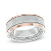 Thumbnail Image 1 of Previously Owned - 8.0mm Rose IP Satin Wedding Band in Tantalum