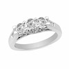 Thumbnail Image 1 of Previously Owned - 1/2 CT. T.W. Diamond Three Stone Ring with Heart Accents in 10K White Gold