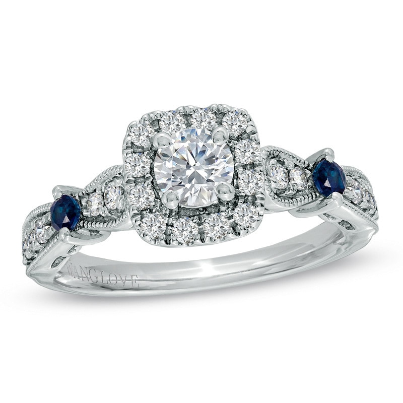 Previously Owned - Vera Wang Love Collection 3/4 CT. T.W. Diamond Vintage-Style Ring in 14K White Gold