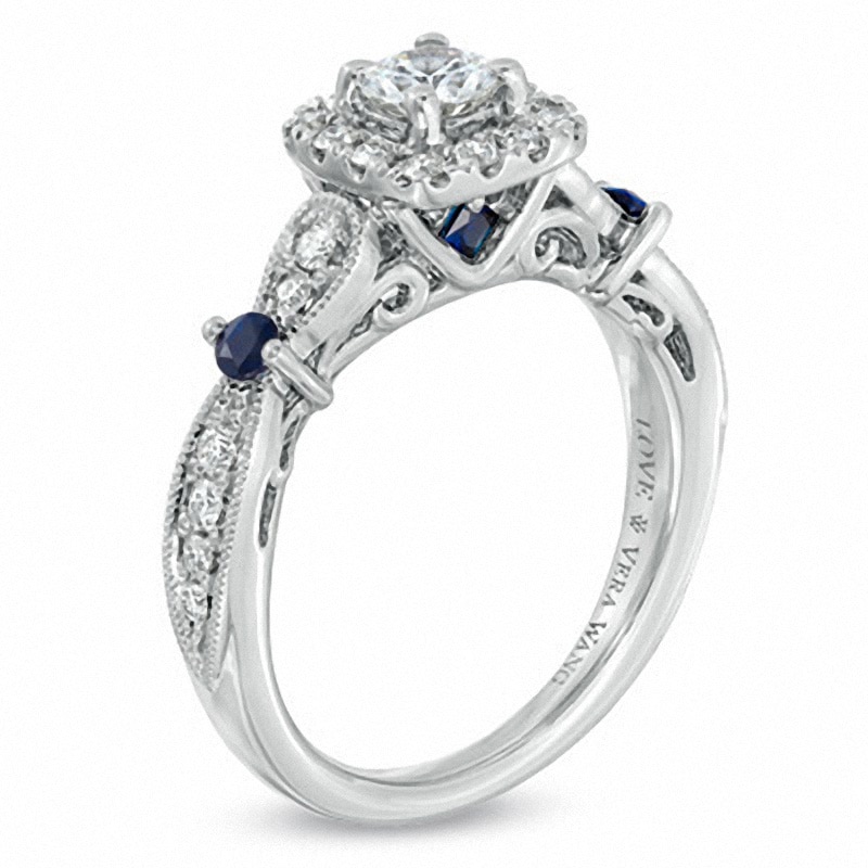 Main Image 2 of Previously Owned - Vera Wang Love Collection 3/4 CT. T.W. Diamond Vintage-Style Ring in 14K White Gold