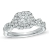 Thumbnail Image 1 of Previously Owned - Vera Wang Love Collection 1 CT. T.W. Princess-Cut Diamond Frame Engagement Ring in 14K White Gold