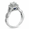 Thumbnail Image 2 of Previously Owned - Vera Wang Love Collection 1 CT. T.W. Princess-Cut Diamond Frame Engagement Ring in 14K White Gold