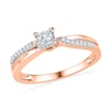 Thumbnail Image 1 of Previously Owned - 1/4 CT. T.W. Princess-Cut Diamond Split Shank Promise Ring in 10K Rose Gold