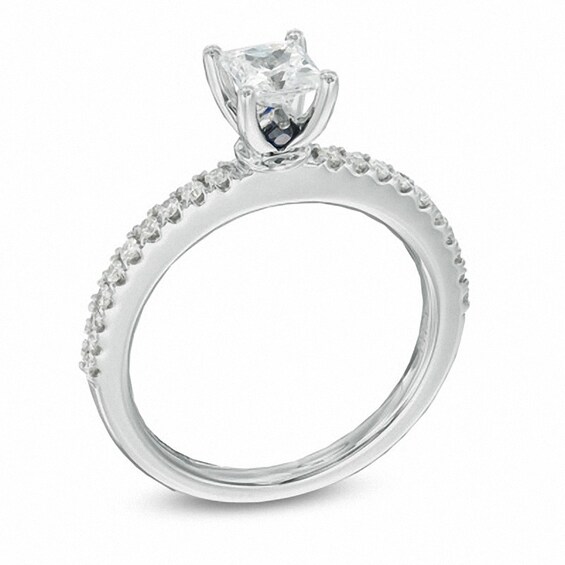 Previously Owned - Vera Wang Love Collection 5/8 CT. T.w. Princess-Cut Diamond Engagement Ring in 14K White Gold