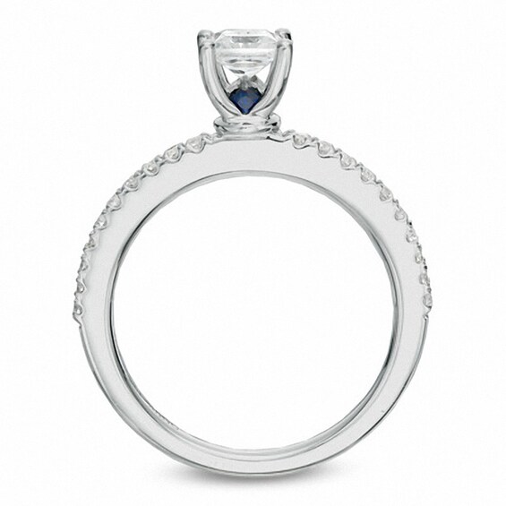 Previously Owned - Vera Wang Love Collection 5/8 CT. T.w. Princess-Cut Diamond Engagement Ring in 14K White Gold