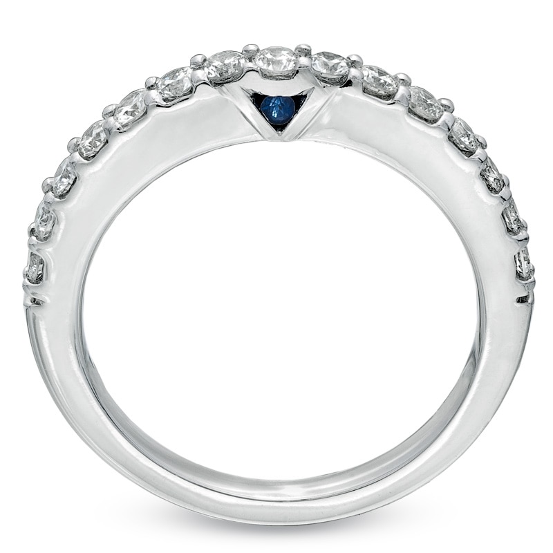 Main Image 2 of Previously Owned - Vera Wang Love Collection 1/2 CT. T.W. Diamond Band in 14K White Gold