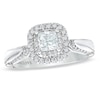 Thumbnail Image 1 of Previously Owned - Vera Wang Love Collection 7/8 CT. T.W. Princess-Cut Diamond Frame Engagement Ring in 14K White Gold