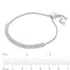 Thumbnail Image 1 of Previously Owned - 1/4 CT. T.W. Diamond Block Bolo Bracelet in 10K White Gold - 9.5"