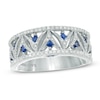 Thumbnail Image 0 of Previously Owned - Vera Wang Love Collection 1/3 CT. T.W. Diamond and Blue Sapphire Band in 14K White Gold