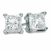 Thumbnail Image 1 of Previously Owned - 3/8 CT. T.W. Princess-Cut Diamond Solitaire Stud Earrings in 14K White Gold