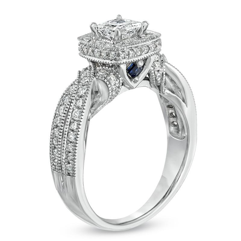 Previously Owned - Vera Wang Love Collection 1-1/5 CT. T.W. Princess-Cut Diamond Ring in 14K White Gold
