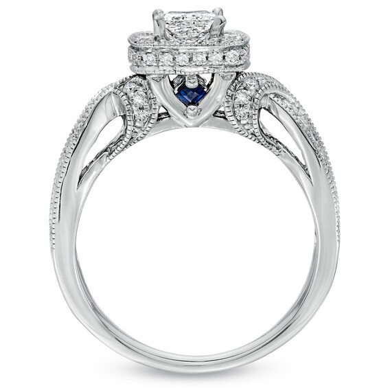 Previously Owned - Vera Wang Love Collection 1-1/5 CT. T.w. Princess-Cut Diamond Ring in 14K White Gold