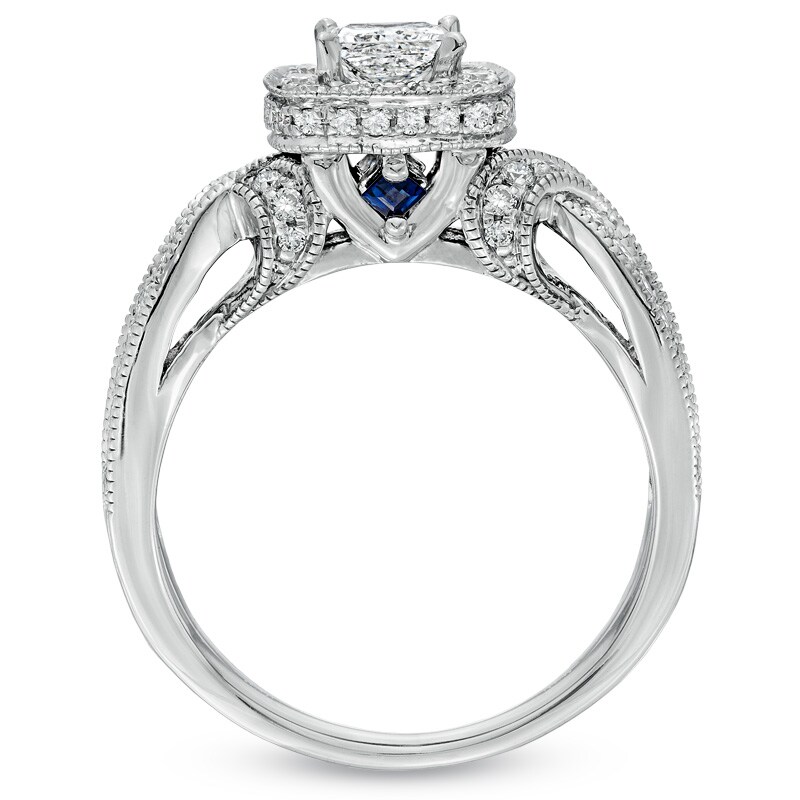 Previously Owned - Vera Wang Love Collection 1-1/5 CT. T.W. Princess-Cut Diamond Ring in 14K White Gold