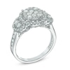 Thumbnail Image 2 of Previously Owned - 1 CT. T.W. Diamond Three Stone Cluster Frame Ring in 10K White Gold