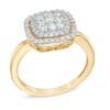 Thumbnail Image 2 of Previously Owned - 1/2 CT. T.W. Diamond Cluster Frame Ring in 10K Gold