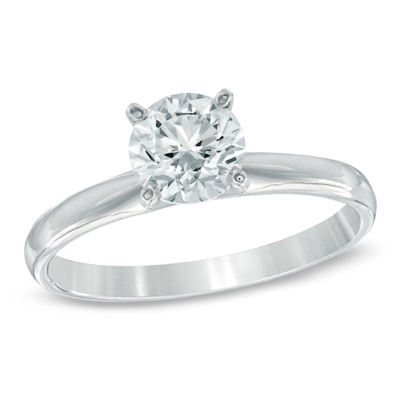 Previously Owned - 1 CT. Diamond Solitaire Engagement Ring in 14K White Gold (K/I3)