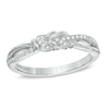 Previously Owned - Vera Wang Love Collection 1/6 CT. T.W. Diamond Knot Ring in 14K White Gold