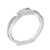 Thumbnail Image 2 of Previously Owned - Vera Wang Love Collection 1/6 CT. T.W. Diamond Knot Ring in 14K White Gold