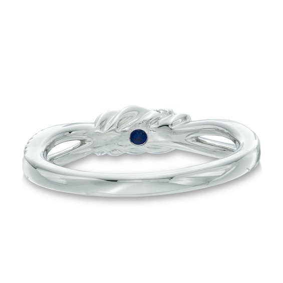 Previously Owned - Vera Wang Love Collection 1/6 CT. T.w. Diamond Knot Ring in 14K White Gold