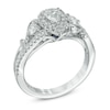 Thumbnail Image 1 of Previously Owned - Vera Wang Love Collection 1 CT. T.W. Pear-Shaped Diamond Three Stone Ring in 14K White Gold