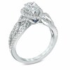 Thumbnail Image 2 of Previously Owned - Vera Wang Love Collection 1 CT. T.W. Pear-Shaped Diamond Vintage-Style Ring in 14K White Gold