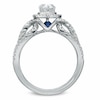 Thumbnail Image 3 of Previously Owned - Vera Wang Love Collection 1 CT. T.W. Pear-Shaped Diamond Vintage-Style Ring in 14K White Gold
