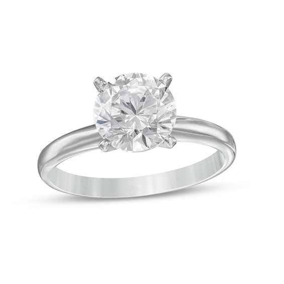 Previously Owned - 2 CT. Diamond Four Prong Solitaire Engagement Ring in 14K White Gold (I/I2)