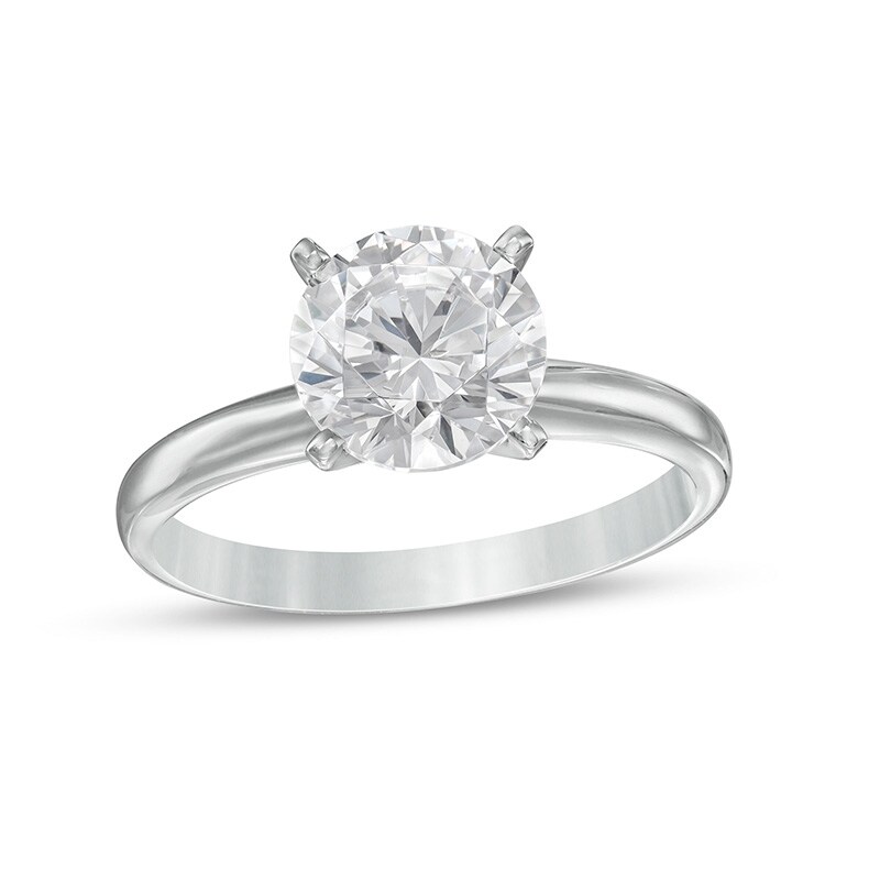 Main Image 1 of Previously Owned - 2 CT. Diamond Four Prong Solitaire Engagement Ring in 14K White Gold (I/I2)
