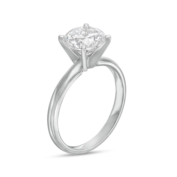 Previously Owned - 2 CT. Diamond Four Prong Solitaire Engagement Ring in 14K White Gold (I/I2)
