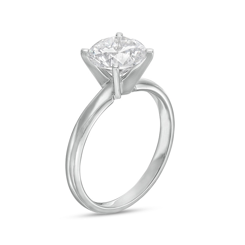 Main Image 3 of Previously Owned - 2 CT. Diamond Four Prong Solitaire Engagement Ring in 14K White Gold (I/I2)