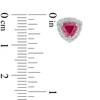 Thumbnail Image 3 of Previously Owned - Trillion-Cut Lab-Created Ruby and White Sapphire Frame Pendant and Earrings Set in Sterling Silver