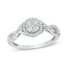 Thumbnail Image 1 of Previously Owned - 1/3 CT. T.W. Composite Diamond Frame Collared Ring in 10K White Gold