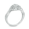 Thumbnail Image 2 of Previously Owned - 1/3 CT. T.W. Composite Diamond Frame Collared Ring in 10K White Gold