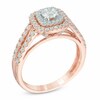Thumbnail Image 2 of Previously Owned - 1 CT. T.W. Diamond Double Frame Engagement Ring in 14K Two-Tone Gold