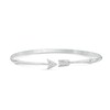 Thumbnail Image 1 of Previously Owned - 1/20 CT. T.W. Diamond Arrow Open Bangle in Sterling Silver - 7.5"
