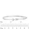 Thumbnail Image 2 of Previously Owned - 1/20 CT. T.W. Diamond Arrow Open Bangle in Sterling Silver - 7.5"