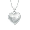 Thumbnail Image 1 of Previously Owned - Diamond Accent Heart Locket in Sterling Silver