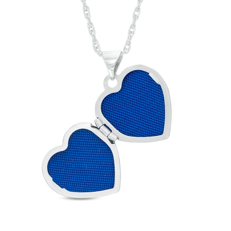 Main Image 2 of Previously Owned - Diamond Accent Heart Locket in Sterling Silver