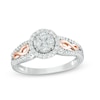 Thumbnail Image 1 of Previously Owned - 1/2 CT. T.W. Multi-Diamond Frame Infinity Sides Ring in 10K Two-Tone Gold
