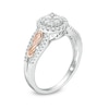 Thumbnail Image 2 of Previously Owned - 1/2 CT. T.W. Multi-Diamond Frame Infinity Sides Ring in 10K Two-Tone Gold