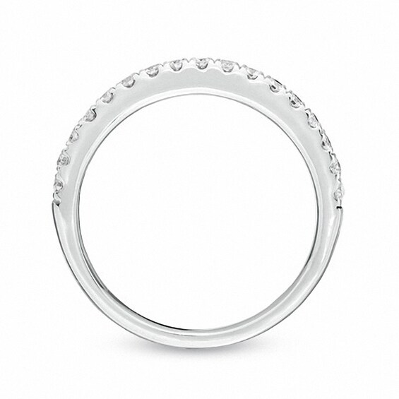 Previously Owned - 1-1/8 CT. T.w. Cushion-Cut Yellow Diamond Frame Bridal Set in 18K White Gold (P/Si2)