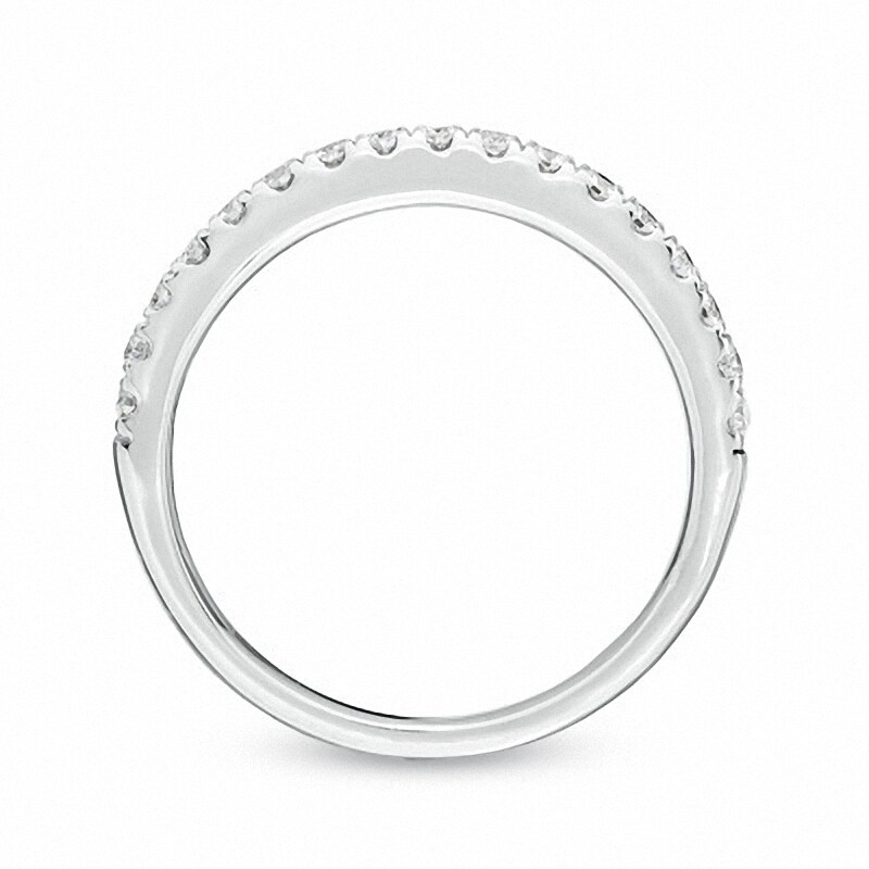 Main Image 4 of Previously Owned - 1-1/8 CT. T.W. Cushion-Cut Yellow Diamond Frame Bridal Set in 18K White Gold (P/SI2)